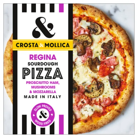 Crosta & Mollica Regina Sourdough Pizza Prosciutto Ham, Mushrooms & Mozzarella 448g