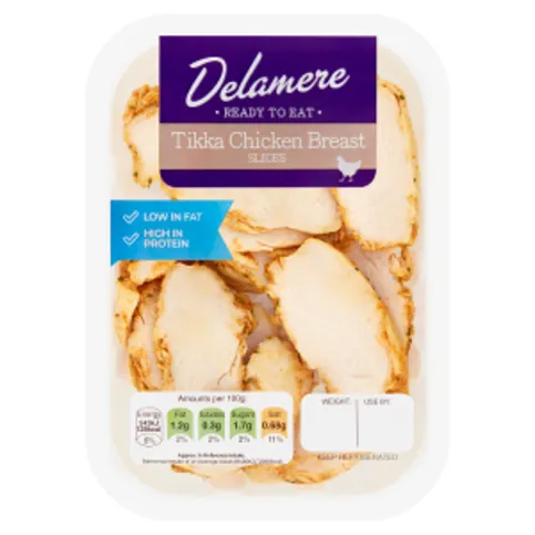 Delamere Tikka Chicken Breast Slices 180g