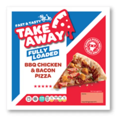 Fast & Tasty Takeaway Fully Loaded Bbq Chicken & Bacon Pizza 531g