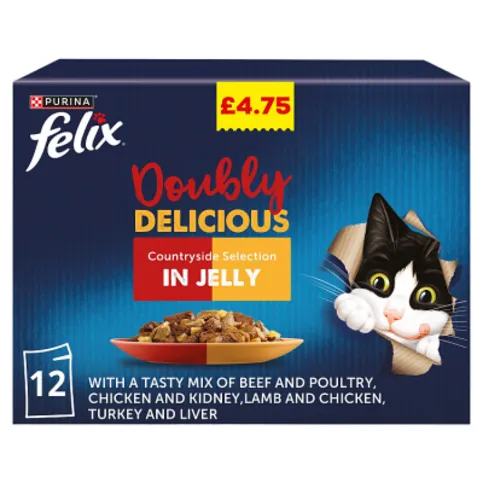 FELIX Doubly Delicious Countryside Selection Wet Cat Food 12x85g