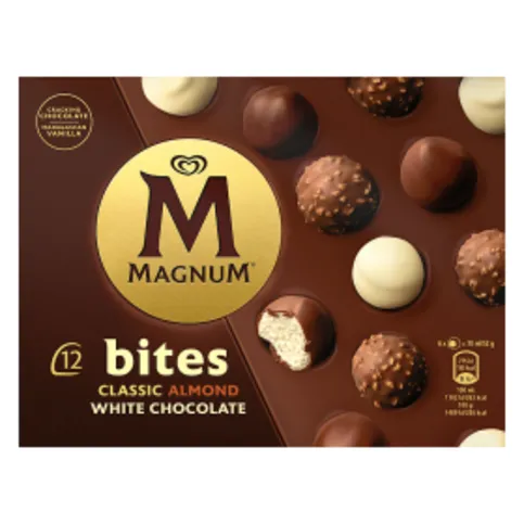 Magnum Classic, Almond & White Ice Cream Bites 140ml
