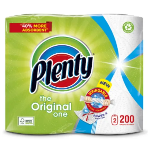 Plenty White Kitchen Roll 200 Sheets