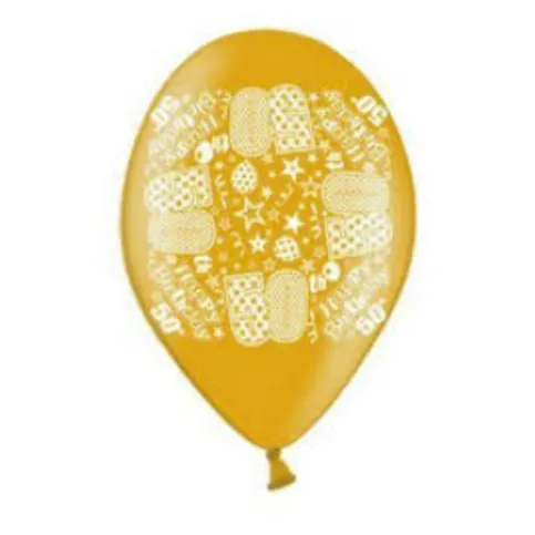 S/ELVIN  BALLOONS 50TH 10PK