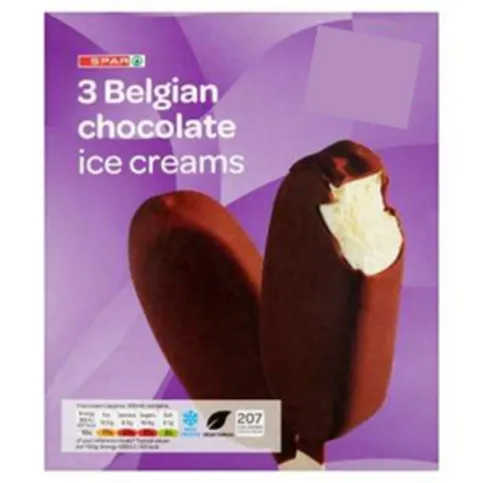 Spar Belgian Chocolate Ice Cream 3 Pack