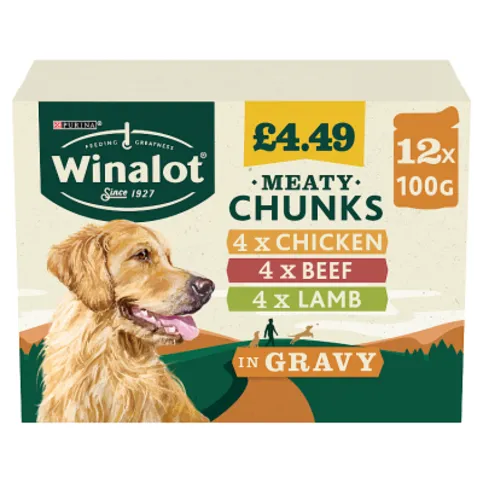 Winalot Meaty Chunks in Gravy 12 x 100g (1.2kg)