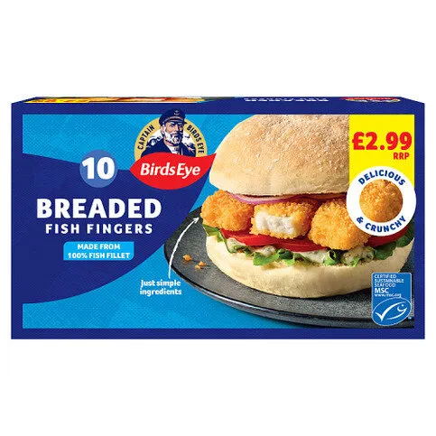 Birds Eye 10 Breaded Fish Fingers 250g