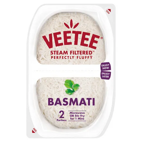 Veetee Steam Filtered Basmati 2 x 125g (250g)