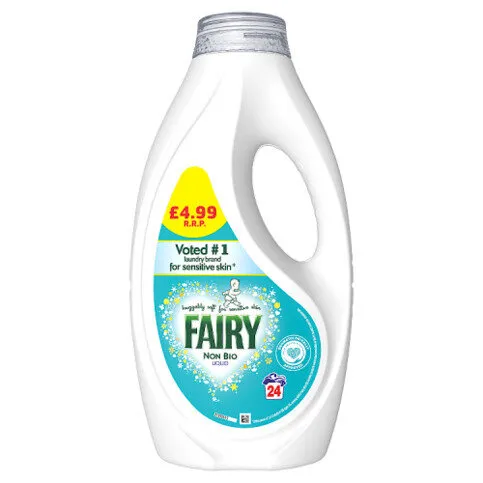 Fairy Non Bio Liquid Detergent,24 Washes 744 ML, Sensitive skin