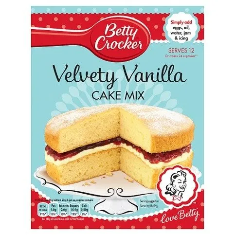 Betty Crocker Velvety Vanilla Cake Mix 425g
