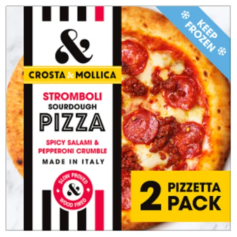 Crosta & Mollica Stromboli Sourdough Pizza Spicy Salami & Pepperoni Crumble 2 x 217g (434g)
