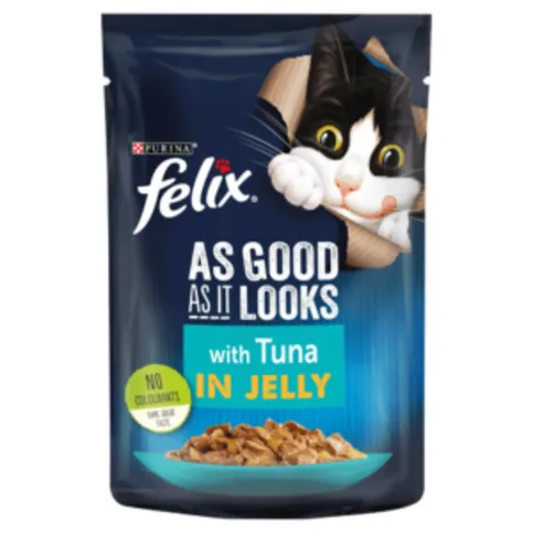 FELIX As Good As it Looks Tuna in Jelly Wet Cat Food 85g PMP