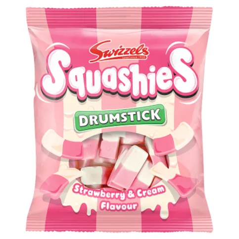Swizzels Squashies Drumstick Strawberry & Cream Flavour 120g