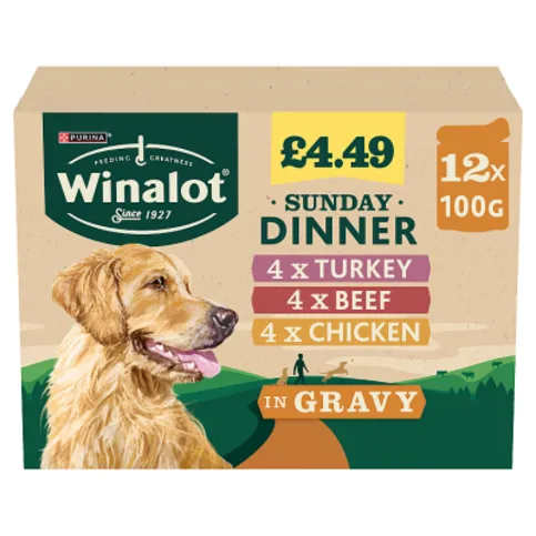 Winalot Sunday Dinner in Gravy 12 x 100g (1.2kg)