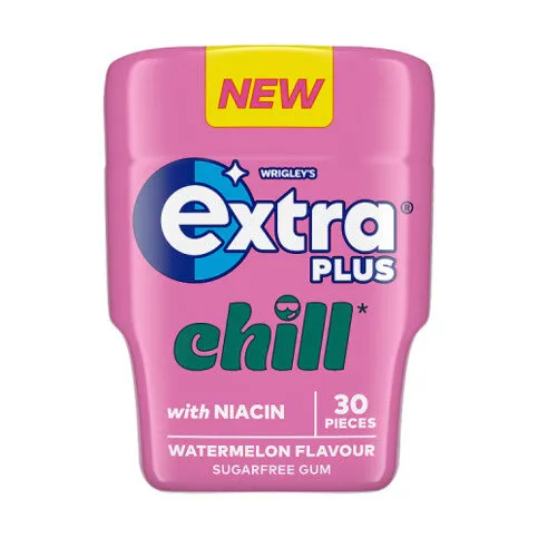 Extra Plus Chill Sugarfree Chewing Gum Bottle 30 Pieces