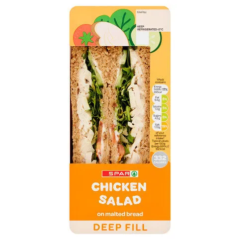 Spar Chicken Salad on Malted Bread