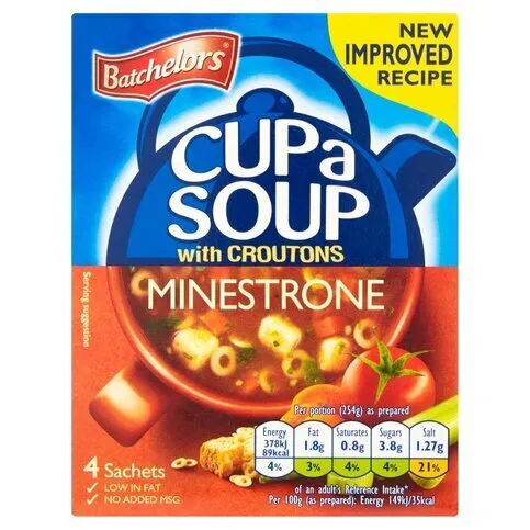 Batchelors Cup a Soup Minestrone with Croutons 4 Sachets 94g
